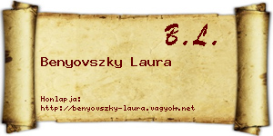 Benyovszky Laura névjegykártya